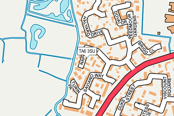 TA6 3SU map - OS OpenMap – Local (Ordnance Survey)