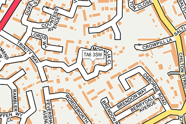 TA6 3SW map - OS OpenMap – Local (Ordnance Survey)