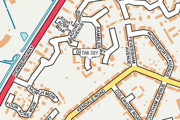 TA6 3SY map - OS OpenMap – Local (Ordnance Survey)