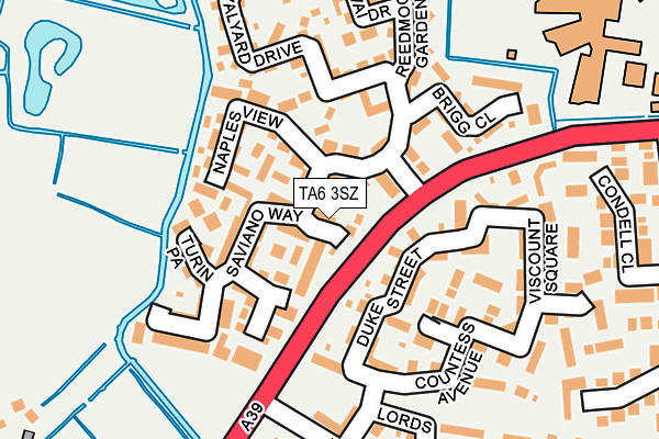 TA6 3SZ map - OS OpenMap – Local (Ordnance Survey)