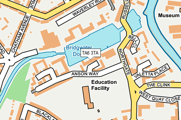 TA6 3TA map - OS OpenMap – Local (Ordnance Survey)