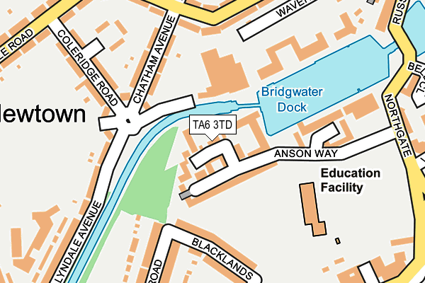 TA6 3TD map - OS OpenMap – Local (Ordnance Survey)