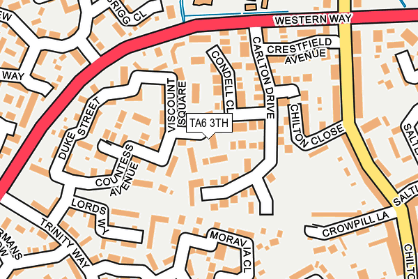 TA6 3TH map - OS OpenMap – Local (Ordnance Survey)