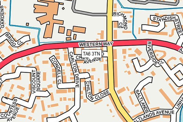 TA6 3TN map - OS OpenMap – Local (Ordnance Survey)
