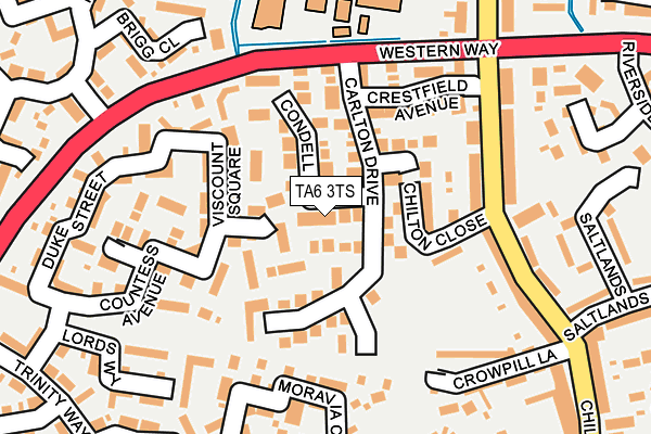 TA6 3TS map - OS OpenMap – Local (Ordnance Survey)