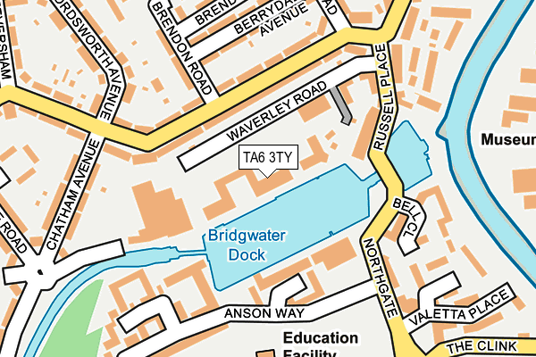 TA6 3TY map - OS OpenMap – Local (Ordnance Survey)