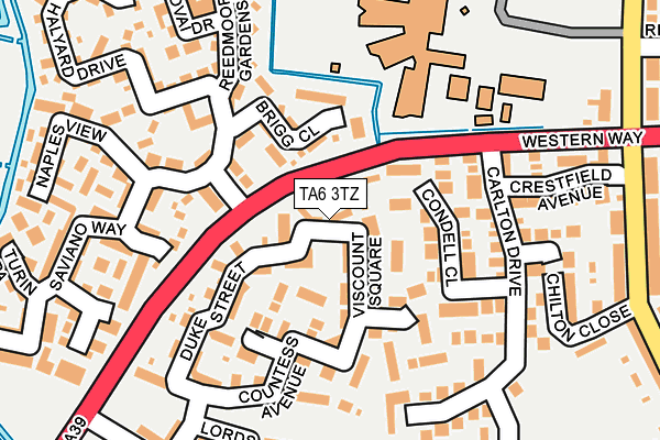 TA6 3TZ map - OS OpenMap – Local (Ordnance Survey)