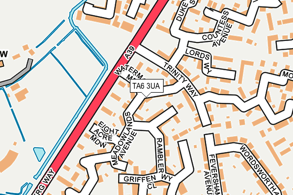 TA6 3UA map - OS OpenMap – Local (Ordnance Survey)