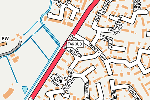 TA6 3UD map - OS OpenMap – Local (Ordnance Survey)