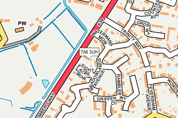 TA6 3UH map - OS OpenMap – Local (Ordnance Survey)