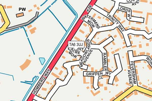 TA6 3UJ map - OS OpenMap – Local (Ordnance Survey)