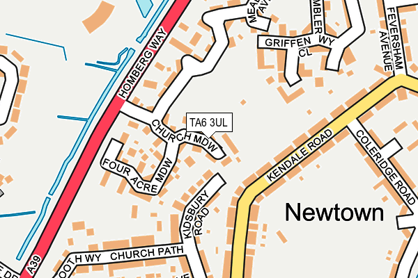 TA6 3UL map - OS OpenMap – Local (Ordnance Survey)