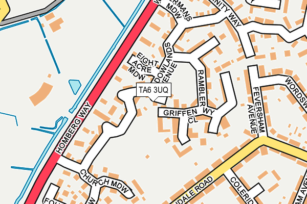 TA6 3UQ map - OS OpenMap – Local (Ordnance Survey)