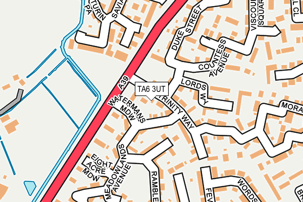 TA6 3UT map - OS OpenMap – Local (Ordnance Survey)