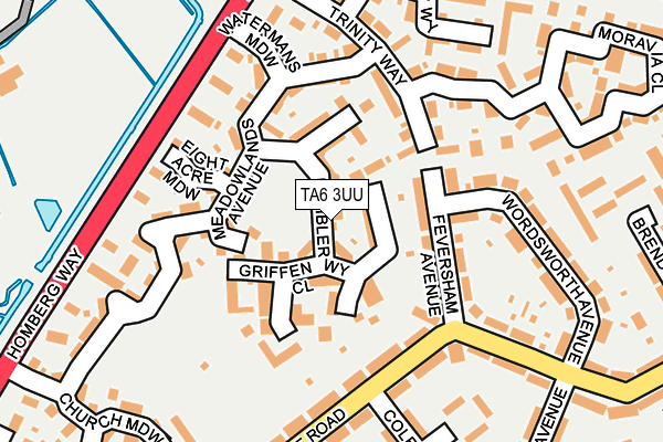 TA6 3UU map - OS OpenMap – Local (Ordnance Survey)