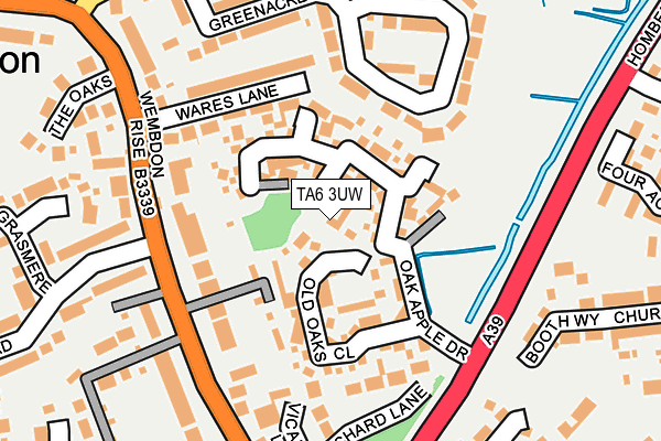 TA6 3UW map - OS OpenMap – Local (Ordnance Survey)