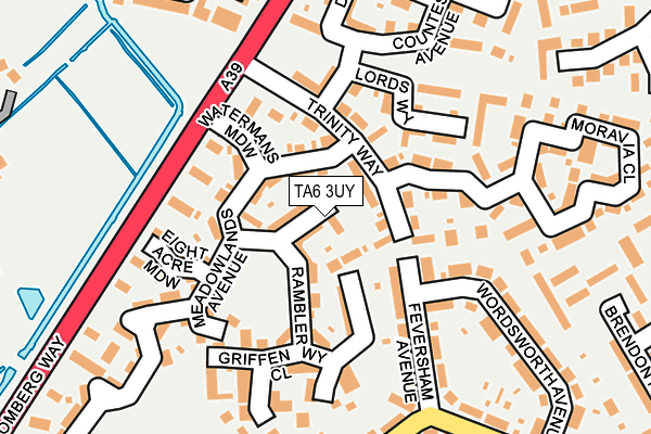 TA6 3UY map - OS OpenMap – Local (Ordnance Survey)