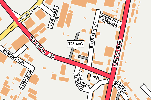 TA6 4AG map - OS OpenMap – Local (Ordnance Survey)