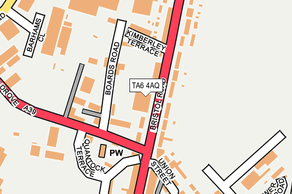 TA6 4AQ map - OS OpenMap – Local (Ordnance Survey)