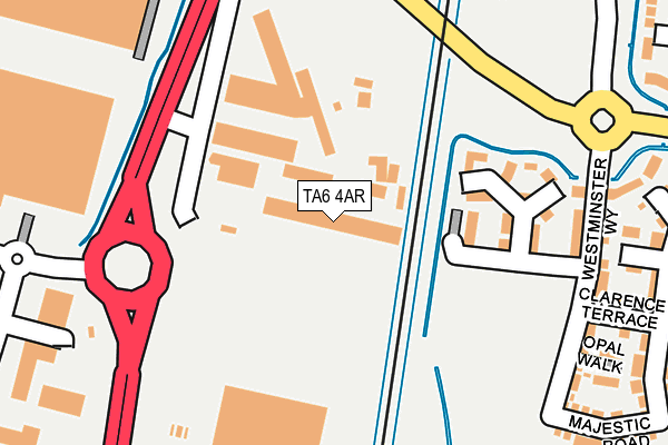 TA6 4AR map - OS OpenMap – Local (Ordnance Survey)