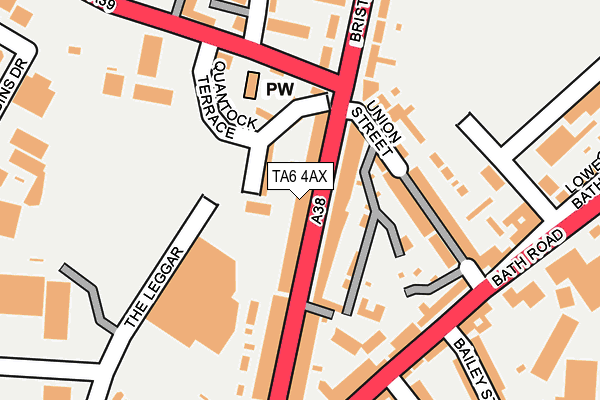 TA6 4AX map - OS OpenMap – Local (Ordnance Survey)