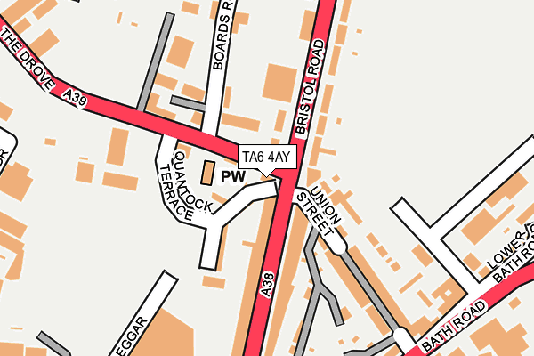 TA6 4AY map - OS OpenMap – Local (Ordnance Survey)
