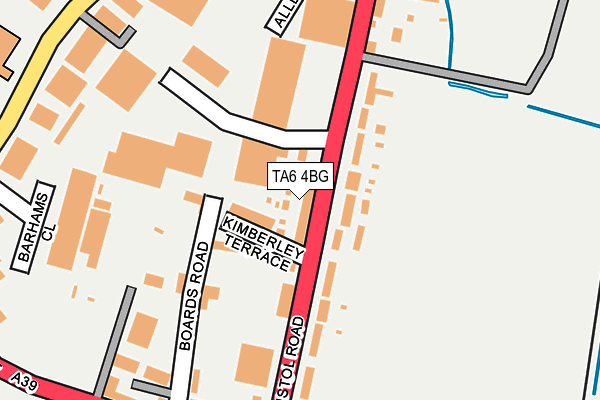 TA6 4BG map - OS OpenMap – Local (Ordnance Survey)