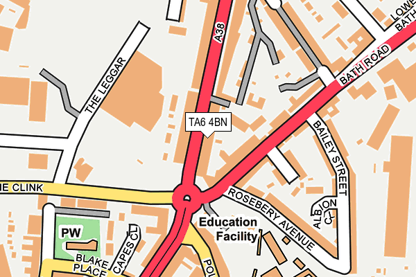 TA6 4BN map - OS OpenMap – Local (Ordnance Survey)