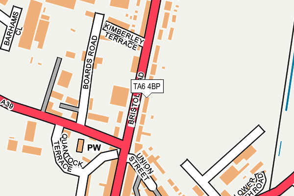 TA6 4BP map - OS OpenMap – Local (Ordnance Survey)