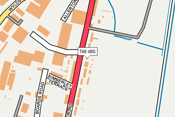 TA6 4BS map - OS OpenMap – Local (Ordnance Survey)