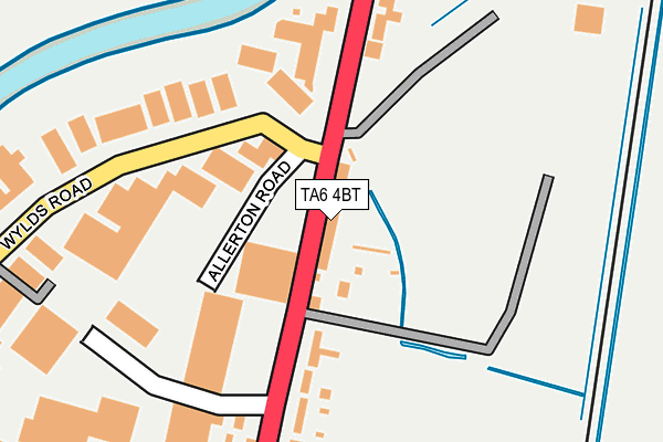 TA6 4BT map - OS OpenMap – Local (Ordnance Survey)