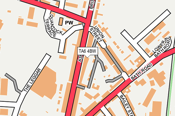 TA6 4BW map - OS OpenMap – Local (Ordnance Survey)