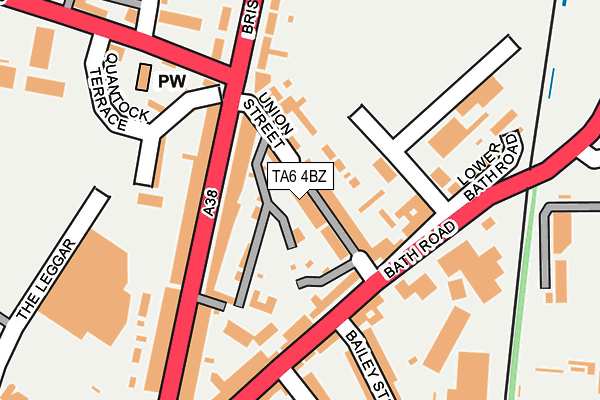 TA6 4BZ map - OS OpenMap – Local (Ordnance Survey)