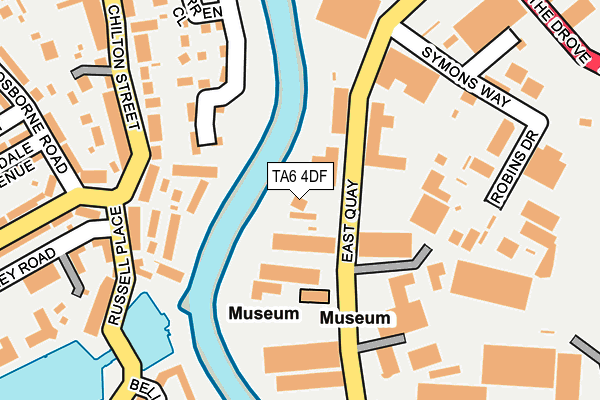 TA6 4DF map - OS OpenMap – Local (Ordnance Survey)