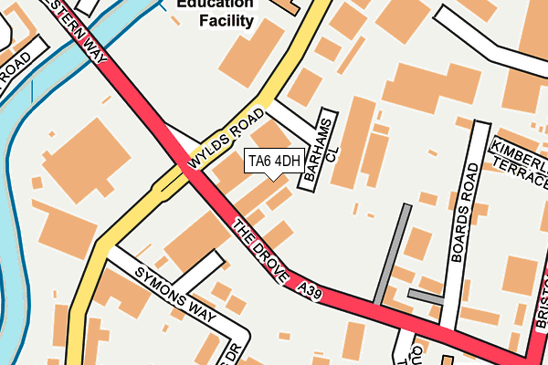 TA6 4DH map - OS OpenMap – Local (Ordnance Survey)