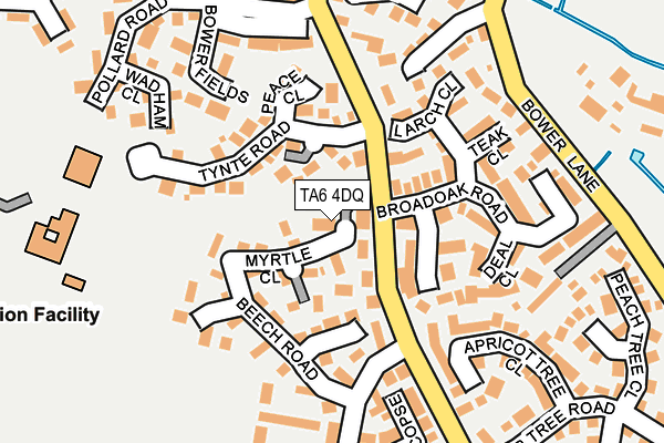 TA6 4DQ map - OS OpenMap – Local (Ordnance Survey)