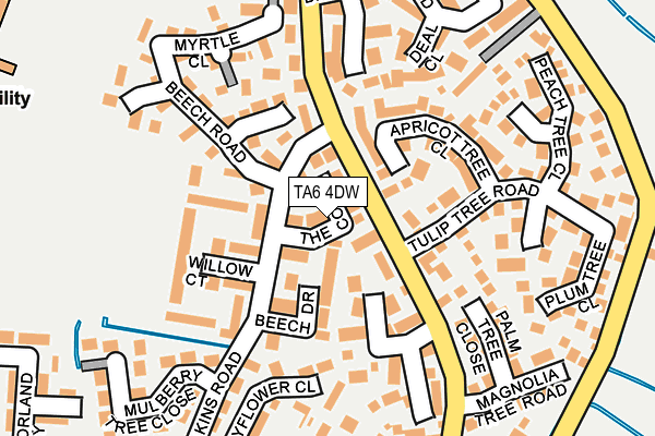 TA6 4DW map - OS OpenMap – Local (Ordnance Survey)