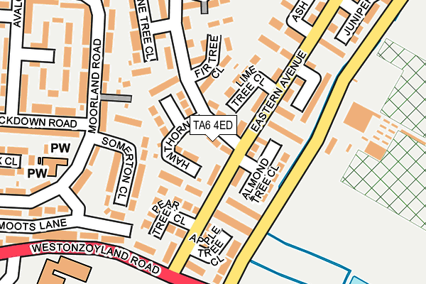 TA6 4ED map - OS OpenMap – Local (Ordnance Survey)