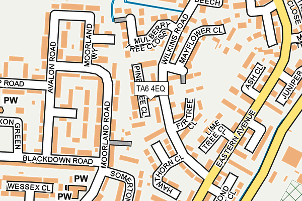 TA6 4EQ map - OS OpenMap – Local (Ordnance Survey)