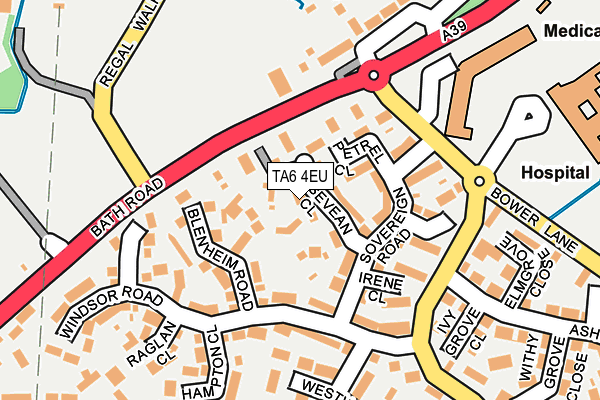 TA6 4EU map - OS OpenMap – Local (Ordnance Survey)