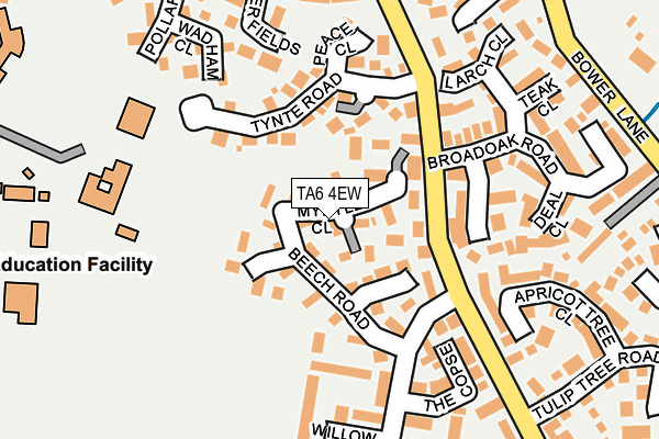 TA6 4EW map - OS OpenMap – Local (Ordnance Survey)