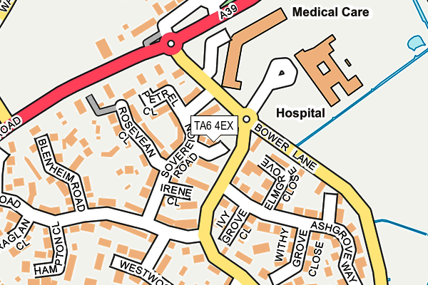 TA6 4EX map - OS OpenMap – Local (Ordnance Survey)