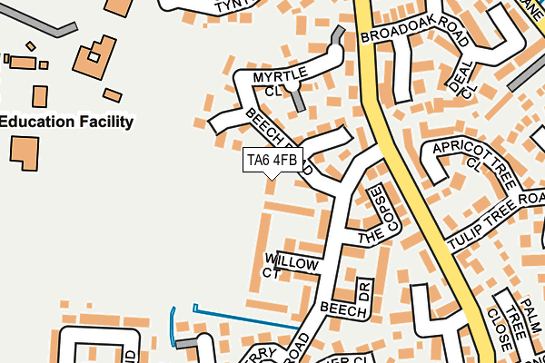 TA6 4FB map - OS OpenMap – Local (Ordnance Survey)