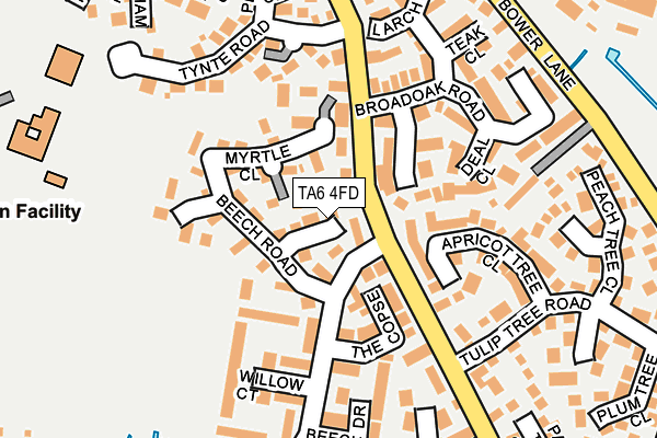 TA6 4FD map - OS OpenMap – Local (Ordnance Survey)