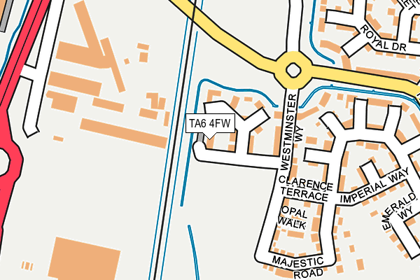 TA6 4FW map - OS OpenMap – Local (Ordnance Survey)