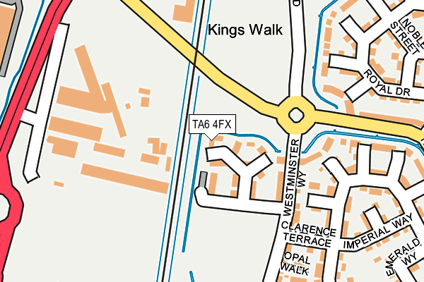 TA6 4FX map - OS OpenMap – Local (Ordnance Survey)