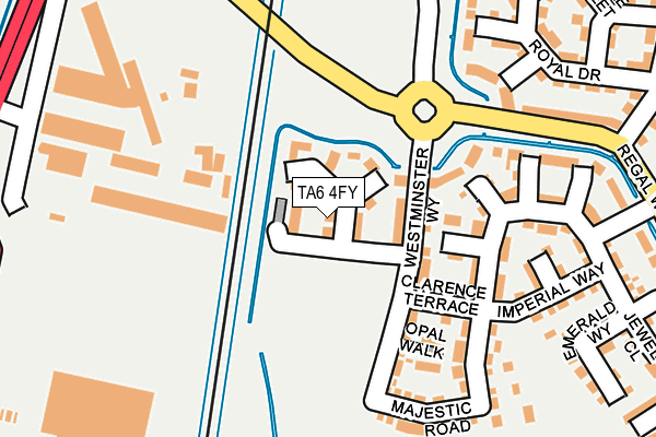 TA6 4FY map - OS OpenMap – Local (Ordnance Survey)