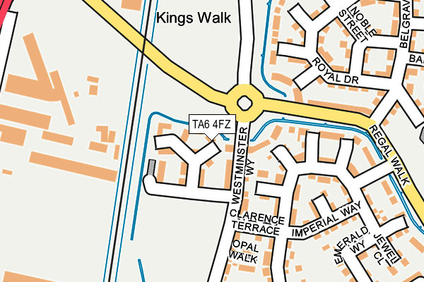 TA6 4FZ map - OS OpenMap – Local (Ordnance Survey)