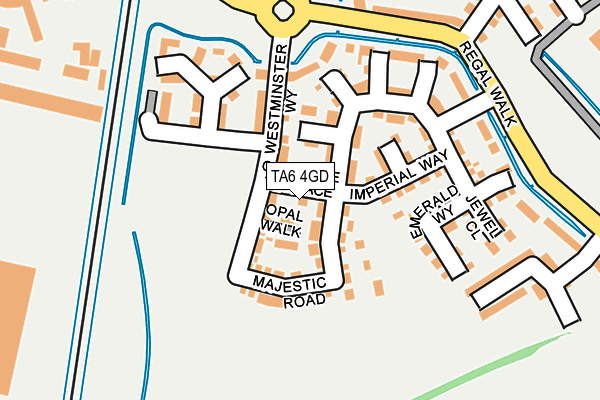 TA6 4GD map - OS OpenMap – Local (Ordnance Survey)