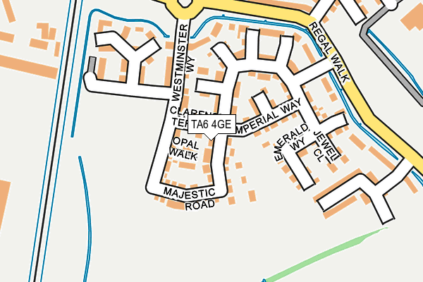 TA6 4GE map - OS OpenMap – Local (Ordnance Survey)